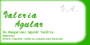 valeria agular business card