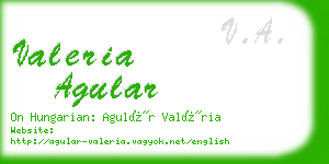 valeria agular business card